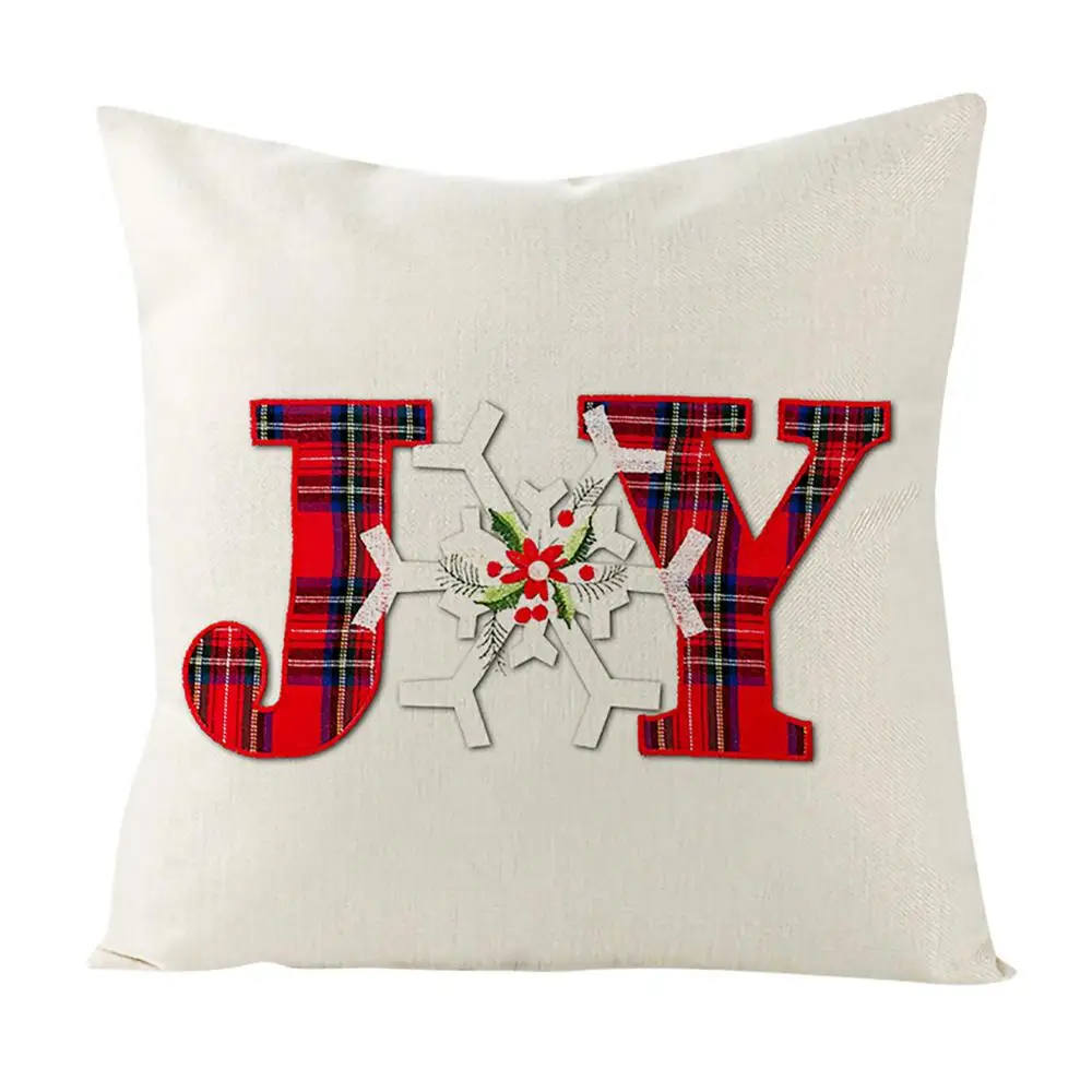 Рождественские наволочки для подушек хлопковая льняная наволочка дивана