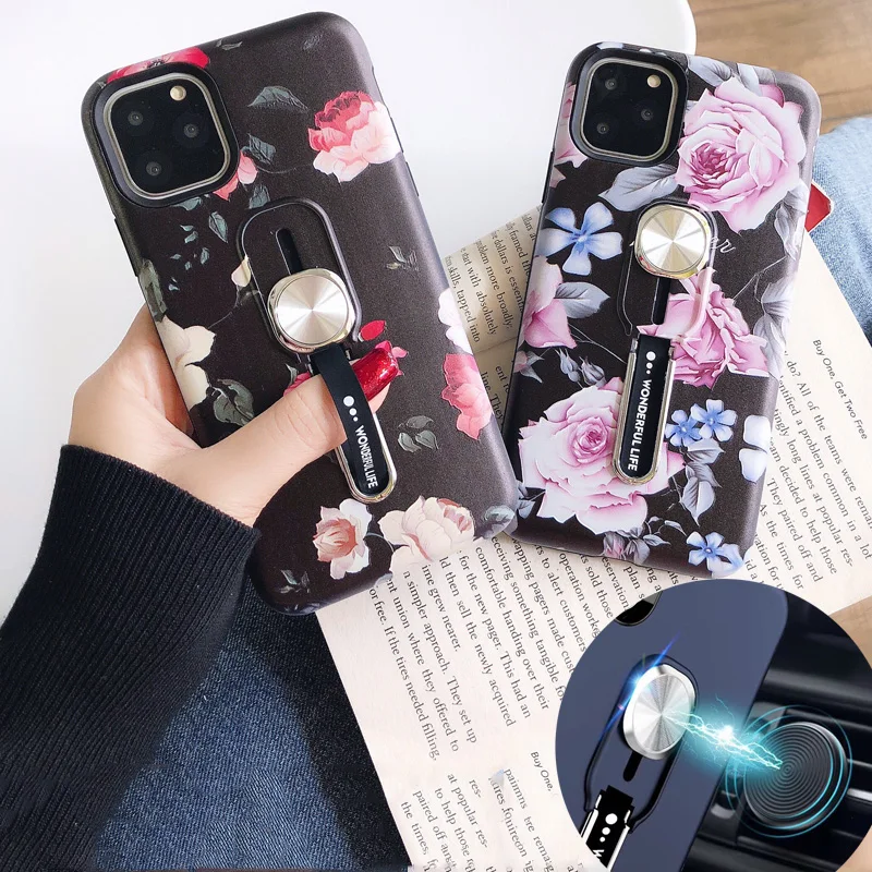 Чехол для iPhone 11 Pro Max XR XS 6 6S 7 8 Plus X Hide Loop Ring Holder с подставкой | Мобильные телефоны и
