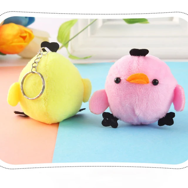 5cm cute plush toy keychain soft stuffed plush chick animal backpack bag keychain gift decoration pendant toy WJ505 2