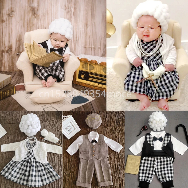 1 Set Funny Newborn Baby Photography Props Costume Infant Girls Cosplay  Grandma Clothes Photo Shooting Hat Outfits Dropshipping|Nhiếp Ảnh trẻ sơ  sinh| - AliExpress