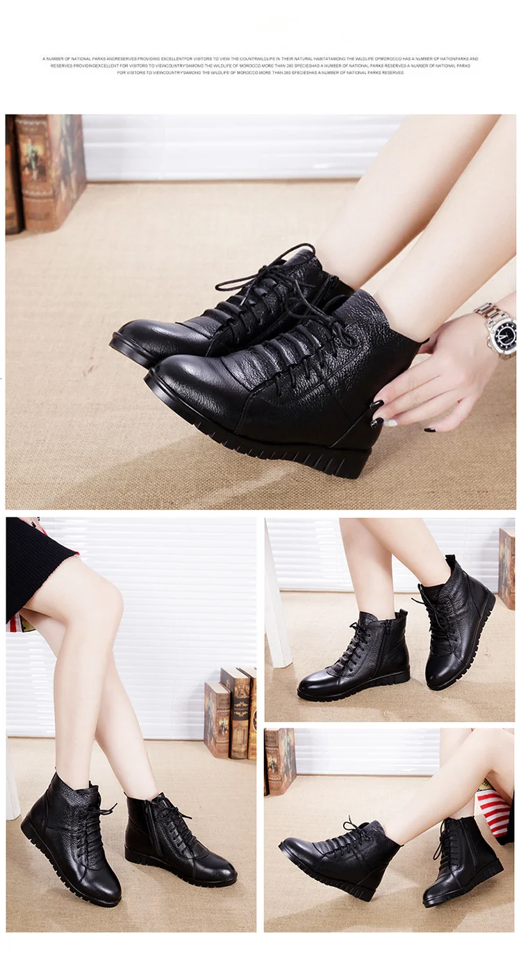 Женская обувь; зимние теплые меховые ботильоны для женщин; зимние ботинки; кроссовки из натуральной кожи; черные зимние ботинки на меху; женские ботиночки