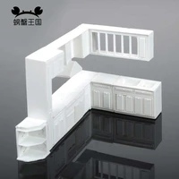 1:25 Miniature for Dollhouse Accessories Kitchen Cupboard Cabinet Plastic Model Toy Furniture Doll House Interior Decoration 2