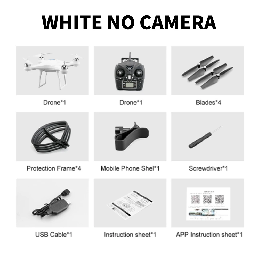 white no camera S2 Профессиональный широкоугольный Дрон для камеры 1080p HD gps WiFi FPV щетка Пропеллер для мотора длинная батарея воздушный Дрон на ру Квадрокоптер - Цвет: white no camera