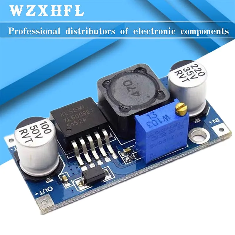 TENSTAR ROBOT XL6009 DC-DC Booster module Power supply output is adjustable Super LM2577 step-up | Электронные компоненты и