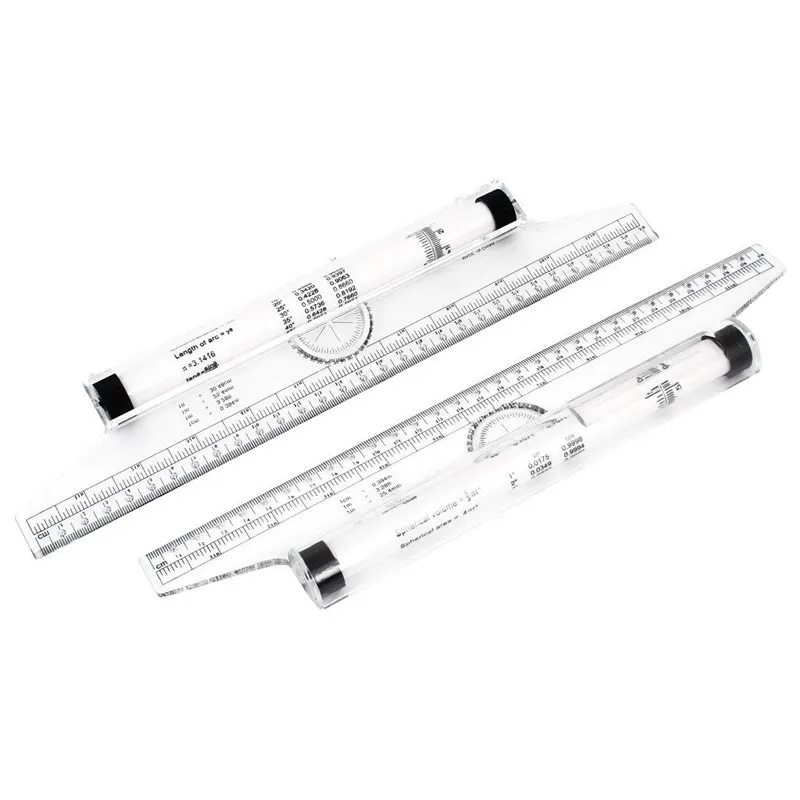 

Art Drawing Tool Squares Angle Parallel Line Rolling Ruler 30 cm 2 pieces