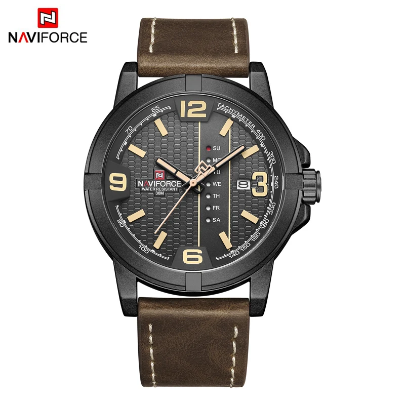 B Y BN Мужские часы Топ люксовый бренд NAVIFORCE Модные Аналоговые кварцевые часы мужские s повседневные спортивные водонепроницаемые наручные часы Relogio Masculino - Цвет: B Y BN