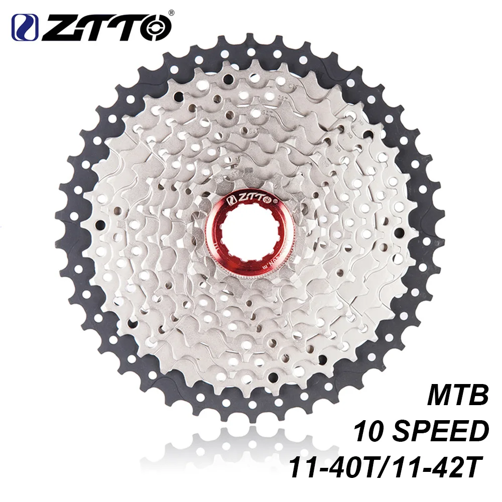 

ZTTO MTB 10 Speed 11-42T 11-40T Cassette Bicycle sprocket 10speed 11-42 10s Freewheel 10v K7 11-40 Range Fit for M780 M590 M6000