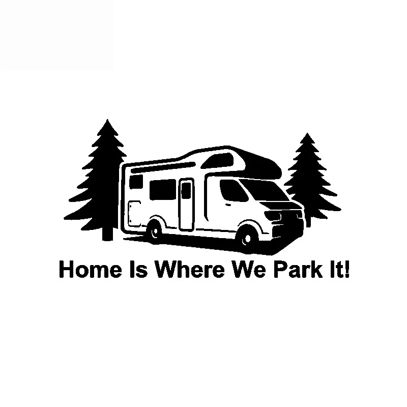 

Dawasaru Fashion Home Is Where We Park It Waterproof Car-styling Car Sticker Decal Vinyl,17cm*9cm