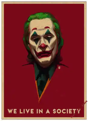 23 Joaquin Phoenix плакат с джокером Хит Леджер DC фильмы-Комиксы настенная живопись Печать на кофе фильм плакат фотографии домашний декор - Цвет: 23