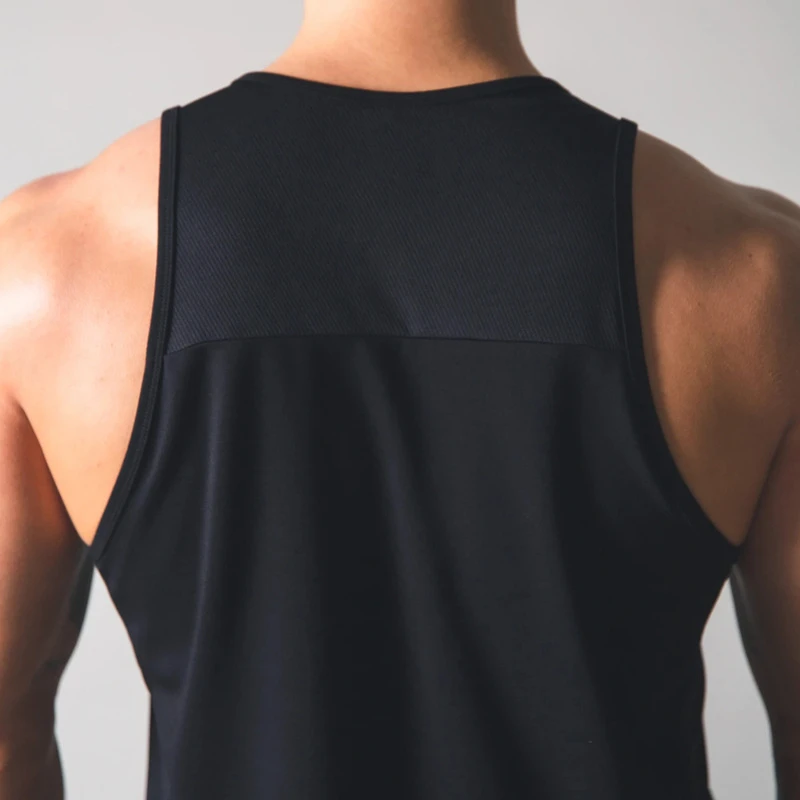 Mesh Patchwork Men's Bodybuilding Tank Top - Men's Fitness Apparel, Men ...