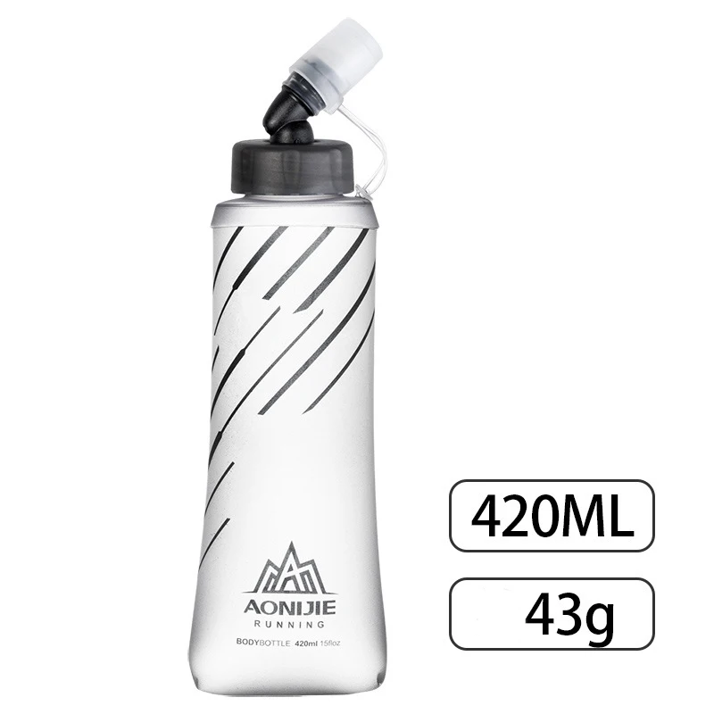 420ml Aonijie BPA мягкая фляжка, бутылка для воды, складная гидратация, водный Пузырь для бега, марафона, езды на велосипеде, бега, 250 мл, 420 м - Цвет: 420ml