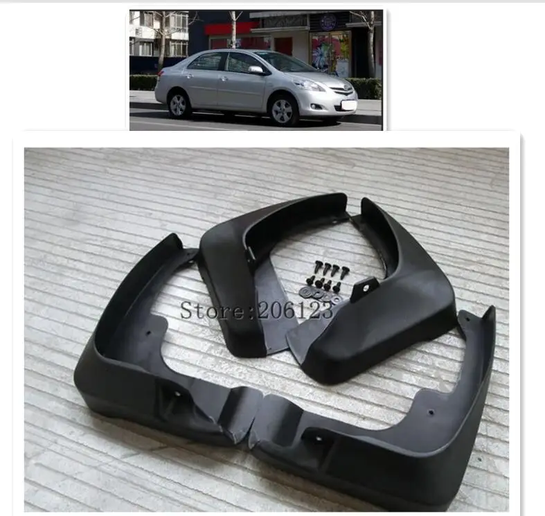 

For Toyota Yaris Sedan Vios Limo Belta Mud Flaps 2007-2013 Mudflaps Splash Guards Mud Flap Mudguards Fender 2008 2009 2010 2011