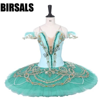 

Green Gold Classical Ballet Tutus Adult Professional Ballet Tutu Performance Pancake Tutu Professional Ballet Costume BT9212