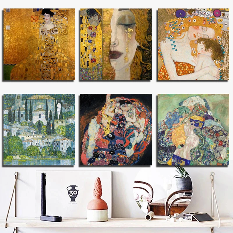 Gustav Klimt Mejor Pintura De Pared Arte En Lienzo Posters