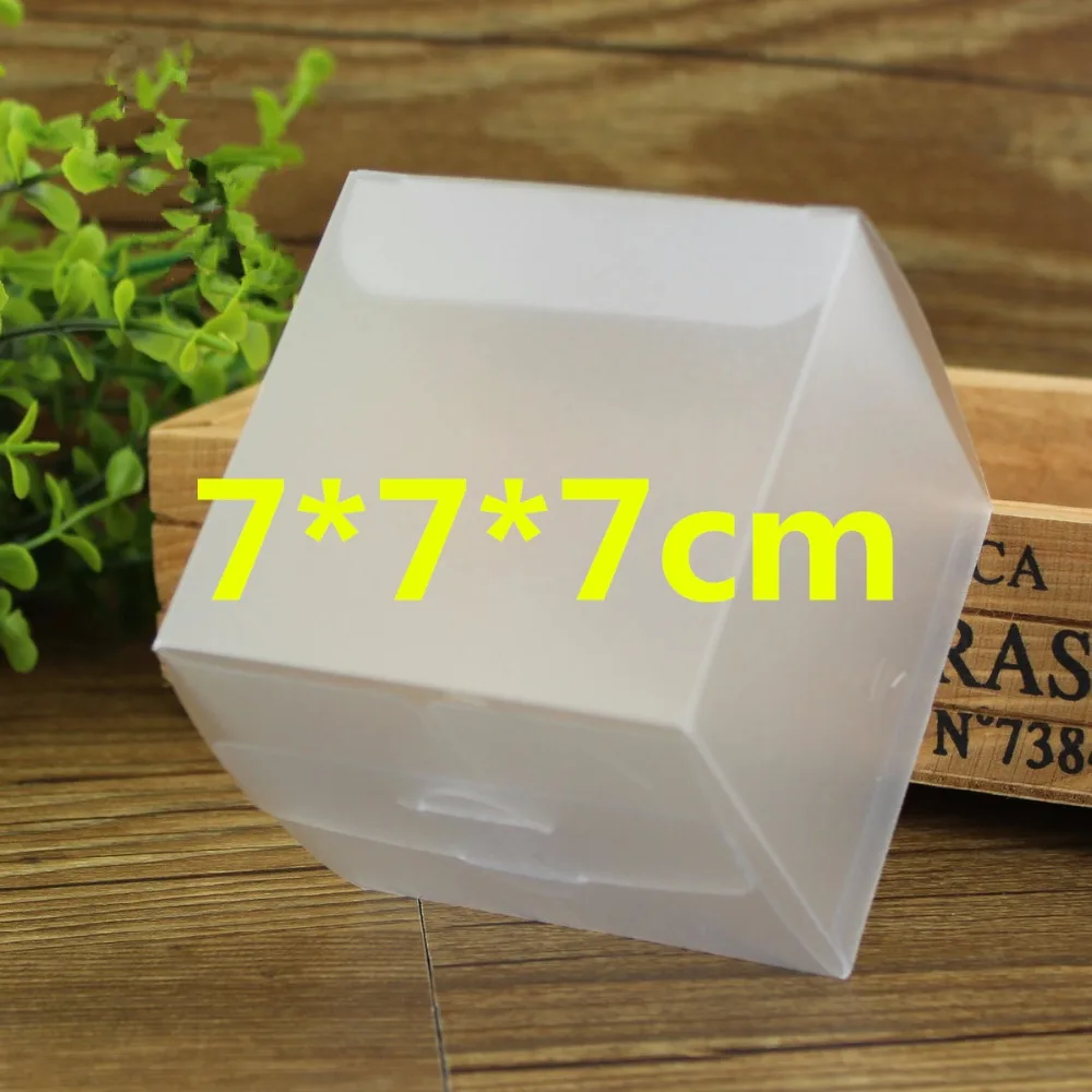 

New 30Pcs 7*7*7cm Frosted Plastic PVC Goods Display Storage Boxes/ Toy PACKING /Candy Gifts Box