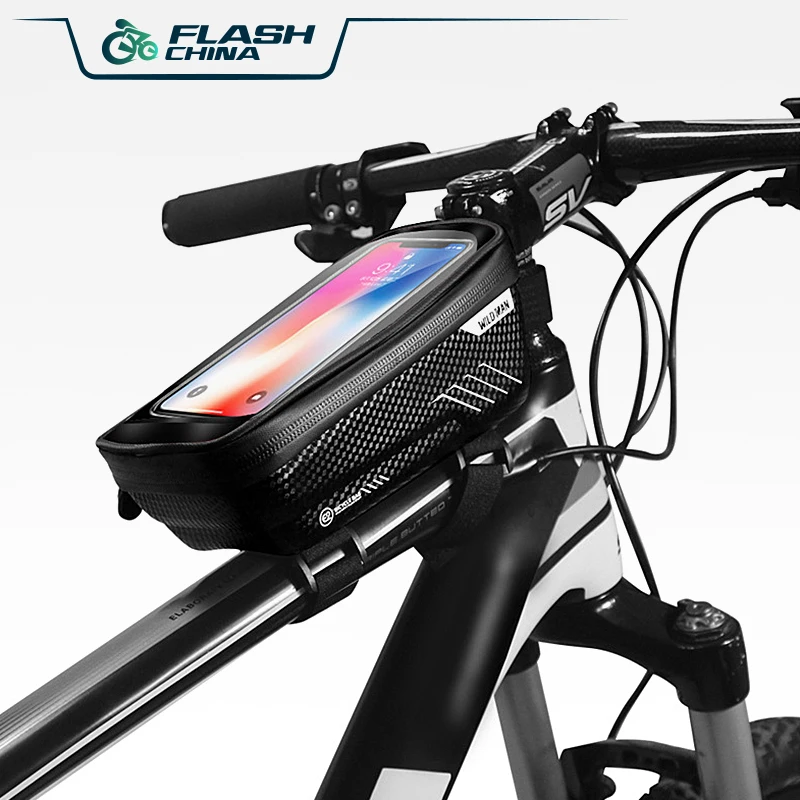 

Flash Waterproof Bicycle Bag Nylon Cyling Bag 4.8-6.5 Inch Mobile Phone Panniers Frame Bags for Mountain Bike Accessories