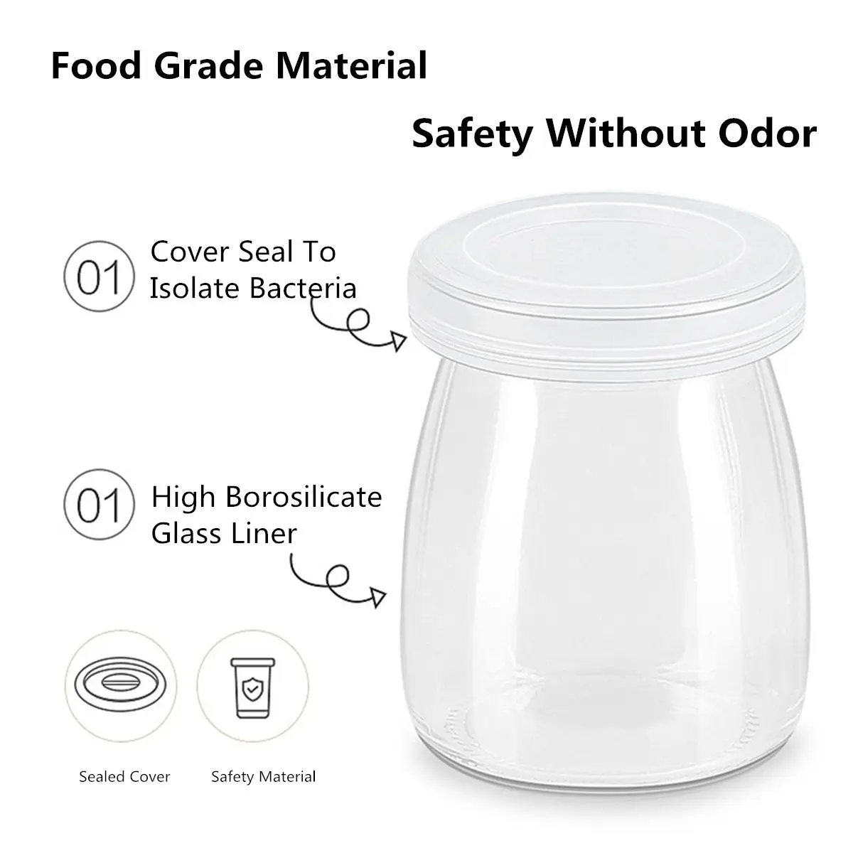 Yogurt Maker 1.5L Automatic Multifunctional Stainless Steel Liner with 7 Cups 220V