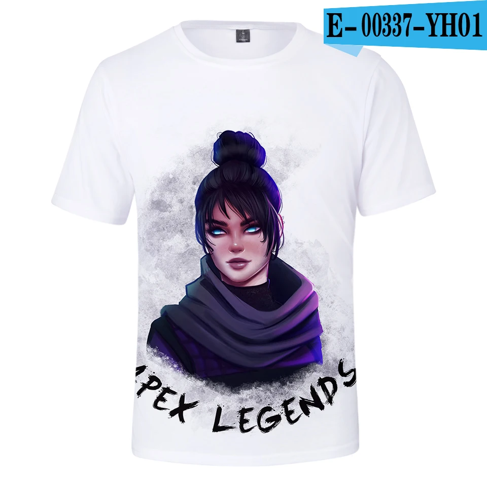 Серебристый Apex Legends/футболки для мужчин и женщин, летняя новая модная футболка с короткими рукавами футболка для мальчиков и девочек дышащие футболки Apex Legends - Цвет: Серебристый