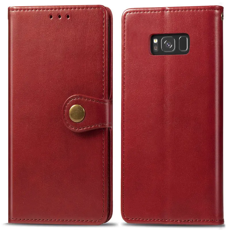 

For Samsung Galaxy S8 Plus Case Luxury Leather Wallet Phone Cover For Samsung S8 S 8 Plus Soft Silicon Shockproof Cases Cover