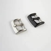 Metal assista fivela fecho 16mm 18mm 20mm 22mm substituição fivelas prata preto aço inoxidável fecho relógio pulseira acessórios