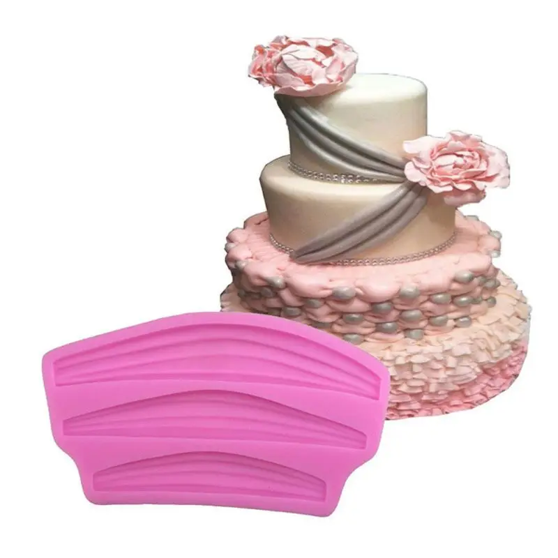3D Riband силиконовые помадки формы для украшения торта Формы для выпечки Кондитерские резинки DIY инструмент