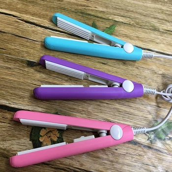 通販 ポータブルミニストレートヘアコルゲーション整流セラミックストレートヘアアイロン矯正アイアンヘアクリンパー