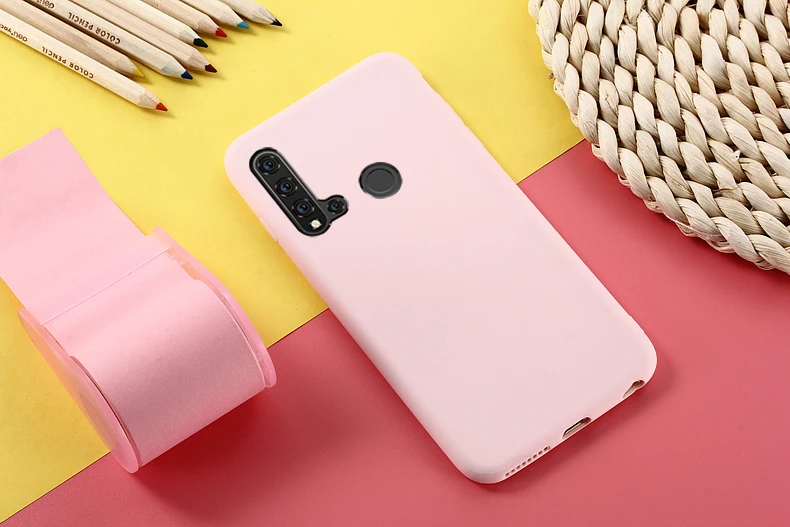 Чехол TRISEOLY для huawei Nova 5 Pro, простой однотонный Мягкий силиконовый чехол для huawei Nova 5i Pro Nova5, чехол для телефона