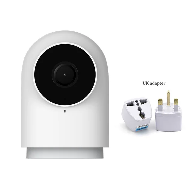 Смарт-Камера Xiaomi Mijia Aqara G2 Gateway Hub Edition, IP Wifi, беспроводная Zigbee, 1080 P, HD, с углом обзора 140 градусов, для умного дома - Цвет: add UK plug