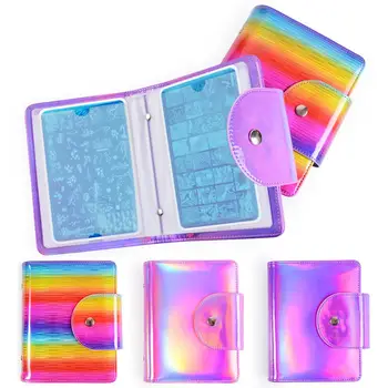 

20 Slots Nail Art Stamping Plates Holder Card Bag Manicure Template Organizer Stamp Plate Storage Bag