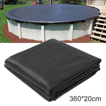 

Black Outdoor Swimming Pool Protection Cover Fit For Round Frame 3.6m/12 Ft Outdoor Hot Tubs Dustproof Cover
