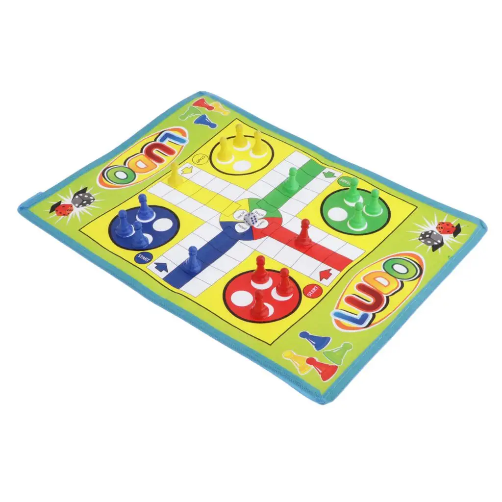 Flying Ludo Chess Game Folded Chessboard For Kids Parent Chess Board Game