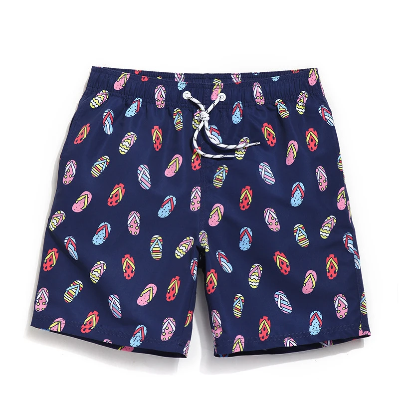 Brand Men's Swim Beach board swim Shorts for men flip flop print Quick