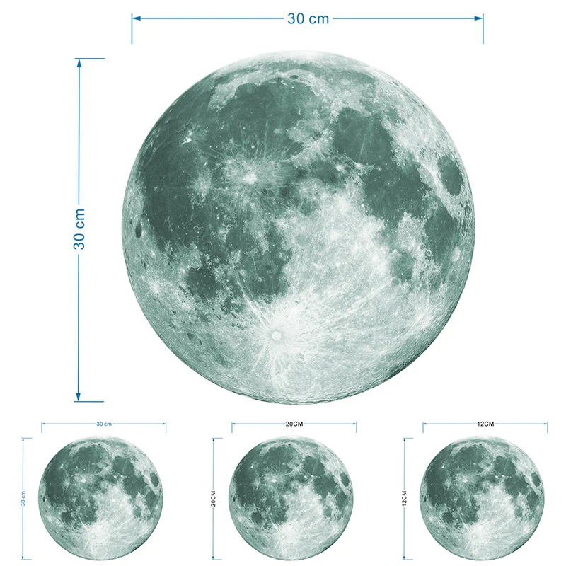 Светится в темноте наклейка на стену s земля космическая планета Луна спальня Водонепроницаемая Настенная Наклейка домашний декор ТВ диван настенная роспись