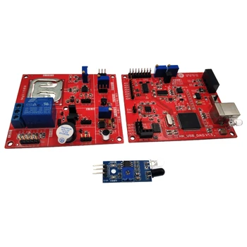 

USB DAQ Kit 8AD 2DA 4DI 4DO Acquisition Board + Experimental Board for LabVIEW teaching kit