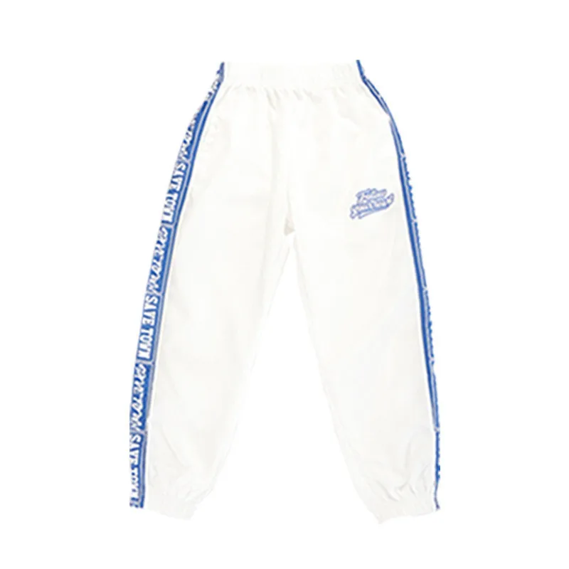Pants 1 Детская одежда в стиле хип-хоп детский танцевальный костюм для девочек в стиле джаз уличный весенний укороченный топ, штаны для бега, комплект одежды для бальных танцев, одежда для сцены - Цвет: Pants 1