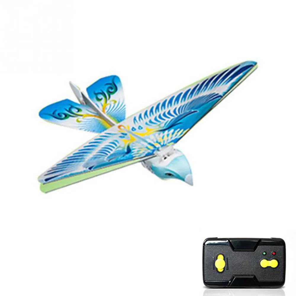 RC Bird RC самолет 2,4 ГГц пульт дистанционного управления электронная Летающая Птица Мини RC игрушка Дрон птица игрушка забавная игрушка снятие стресса - Цвет: blue