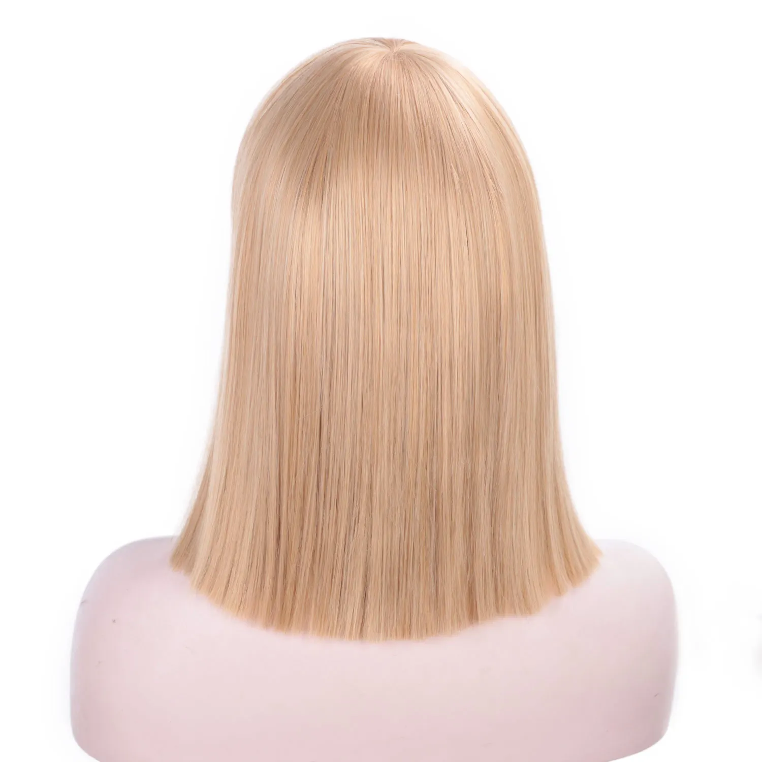 blonde AISIBEAUTY синтетический парик Боб Стиль Короткие прямые тупые высокотемпературные парики с челкой для афро-американских женщин блонд коричневый - Цвет: blonde