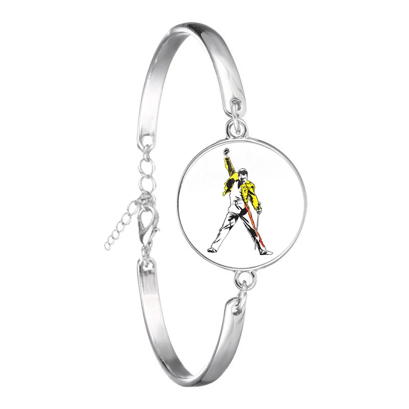 Фредди меркурий стеклянный браслет из кабошона ювелирные изделия аксессуары для мужчин женщин цепь браслет подарок