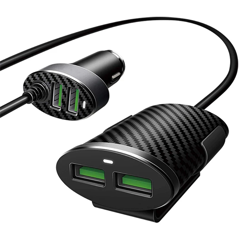 Usb зарядное устройство автомобильное зарядное устройство для Xiaomi адаптер для автомобильного прикуривателя Зарядное устройство s 4 USB порт автомобильное гнездо адаптер питания 5.1A быстрое зарядное устройство