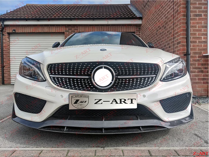 Z-ART из настоящего углеродного волокна aerokit для Mercedes benz W205 AMG Упаковка Комплект кузова из углеродного волокна для C класса- тюнинг кузова Комплект