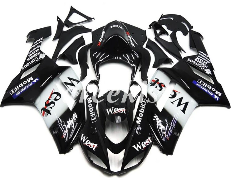 4 подарки ABS мотоцикл полный обтекатель комплект подходит для Kawasaki ZX6R 2007 2008 ZX-6R 07 08 ниндзя 636 Кузов Набор черный матовый