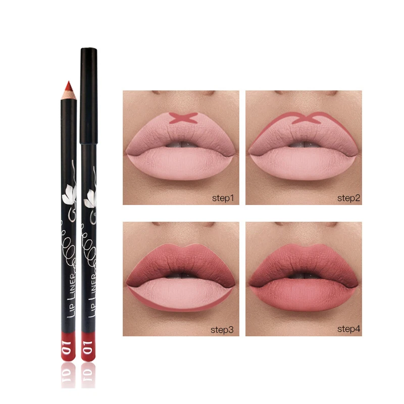 Matte Lipliner Longlasting Waterproof Easy to Wear Nude Lipstick Liner Pen Matt Lips Makeup 1 Piece