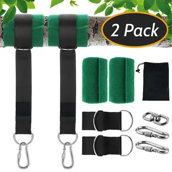 

Tree Swing Hanging Kit Outdoor Tree Swing Strap Kit with Straps Rope Carabiner for Garden Camping Travel Beach Yard
