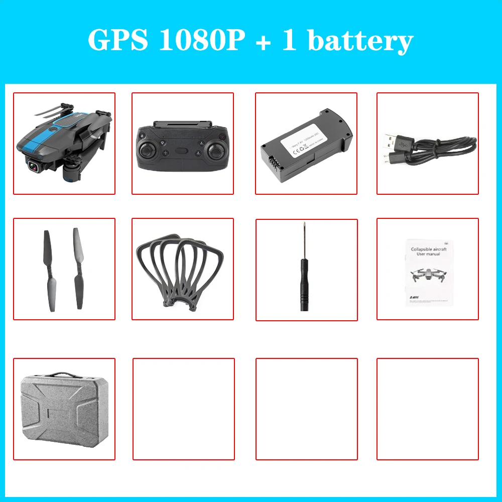 Дрон gps 5G wifi и 4K HD широкоугольная камера FPV Drone X Pro Квадрокоптер поддерживает мой Дрон с камерой квадрокоптер с камерой аккумулятор квадрокоптер с камерой профессиона квадракоптер квадрокоптер дрон с камерой - Цвет: GPS 1080P