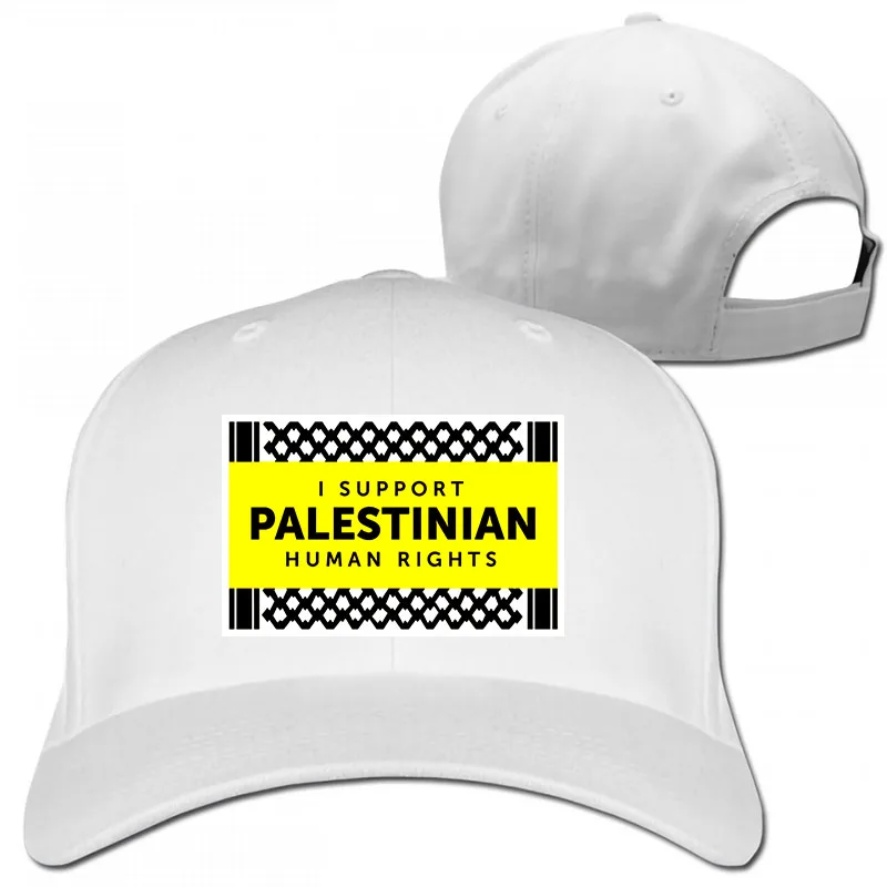 Бейсбольная кепка с надписью «i support palestian human rights» для мужчин и женщин, модная Регулируемая Кепка - Цвет: 1-White