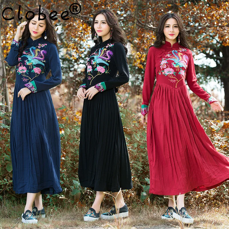 Платье в этническом стиле конструкции 2019 Женская при заказе осенний сезон модель