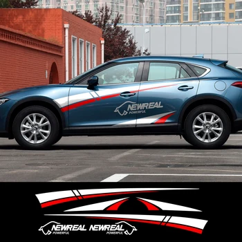 

6PCS Auto Graphics Vinyl Film Decal For Mazda CX-4 CX4 Car Door Side Stickers DIY Sport Stripe Body Decal Racing Car Accessories