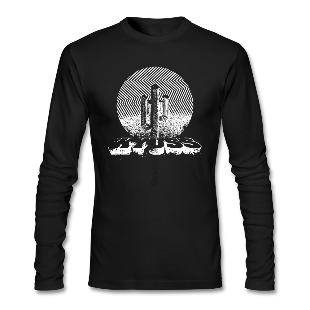 Kyuss пустыня рок w футболка хлопок Crewneck с длинным рукавом мужская хип хоп упругие Забавные футболки - Цвет: Черный