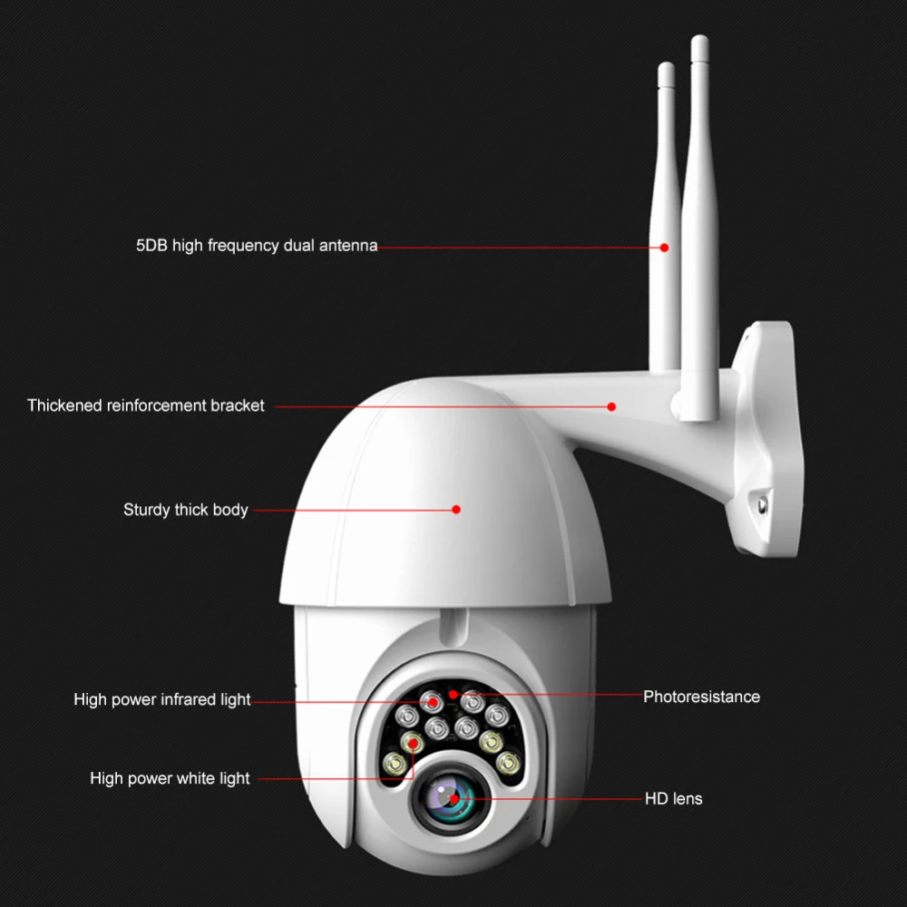 1080P wifi ip-камера, беспроводная уличная камера безопасности, домашняя беспроводная wifi камера дистанционного видеонаблюдения, HD камера для домашней безопасности, ИК-камера