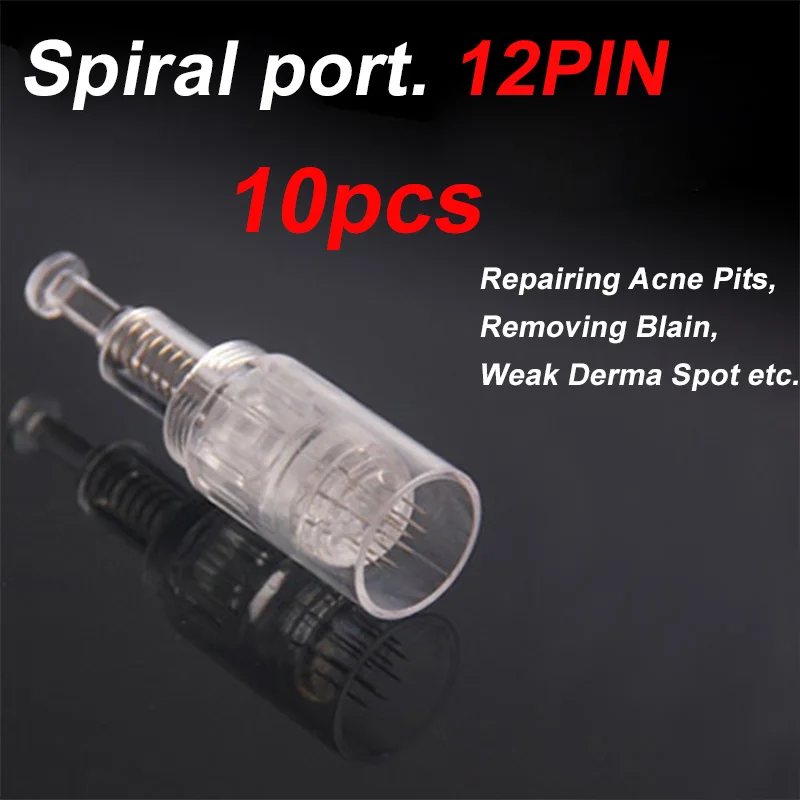 10pcs 12PIN needle Электрический Дерм РОЛИК ручка машина устройство татуировки микроблейдинг Дерм иглы татуировки dr ручка пистолет мезо Лицо Макияж Уход за кожей - Номер модели: 10pcs 12PIN needle
